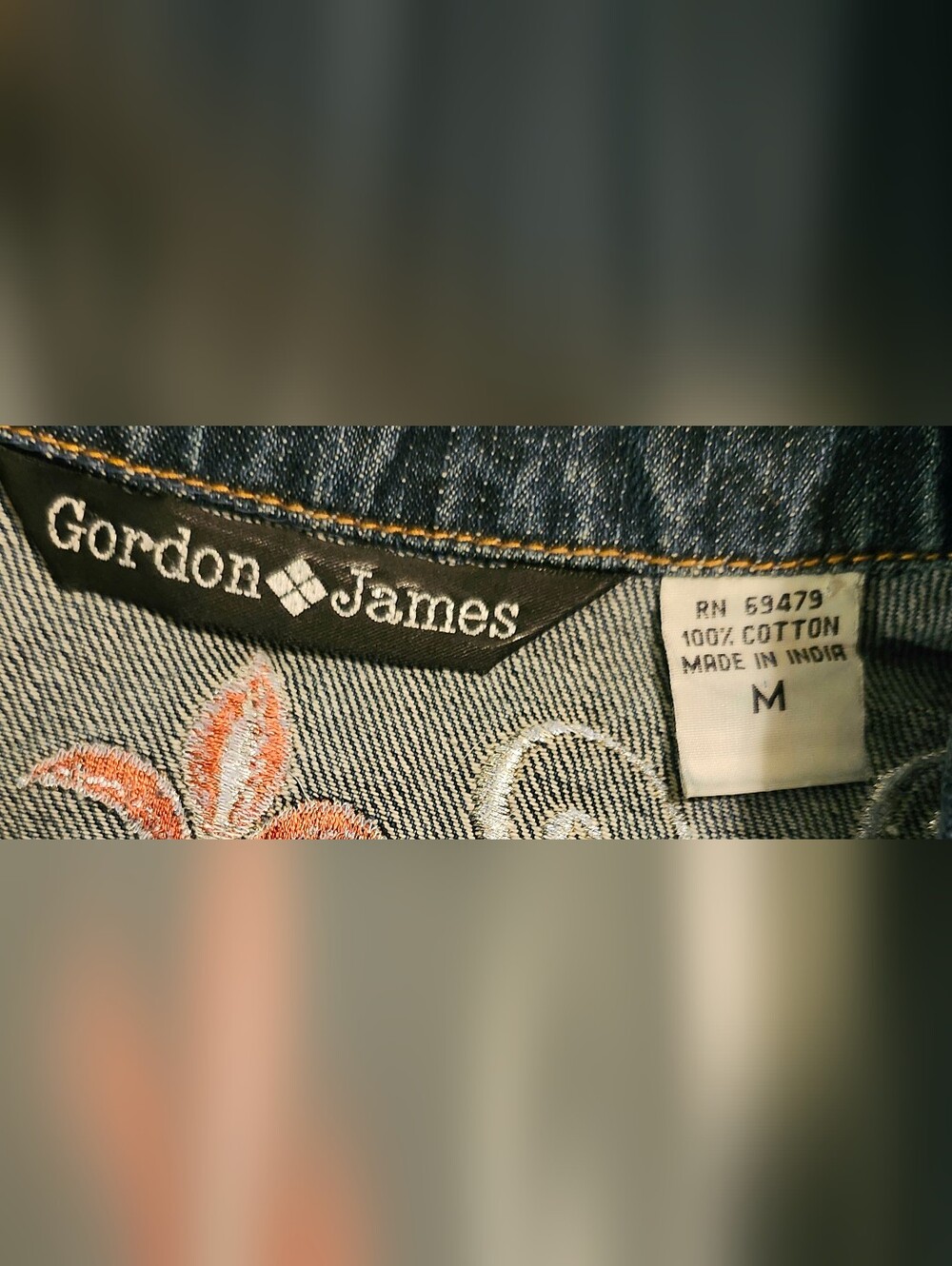 Gordan James Embroidered & Embellished Denim Jacket 100% COTTON - Picture 4 of 4